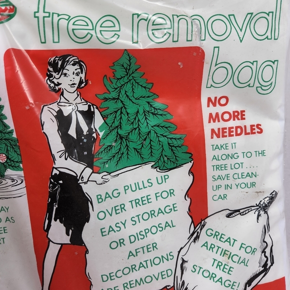 Vintage Christmas Tree Removal/Storage Bag Wynne Novelty Corp Sealed Unopened - Picture 4 of 10
